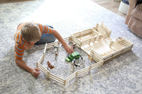 Amish-Made Wooden Folding Stock Yard Farm Toy, Unfinished - BIG FRENCHIES