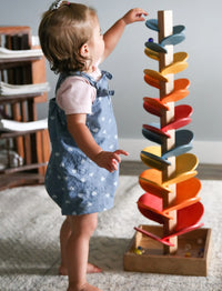 Marble Tree Wooden Toy - Child-Safe Finish - Pack of Marbles Included - BIG FRENCHIES
