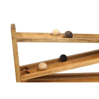 Wooden Ball Roller Racetrack Toy, Amish-Made, with 8 Wooden Balls - BIG FRENCHIES