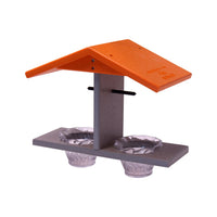 AmishToyBox.com Oriole Bird Feeder, Double-Cup Jelly Oriole Feeder with Pegs for Orange Halves - BIG FRENCHIES