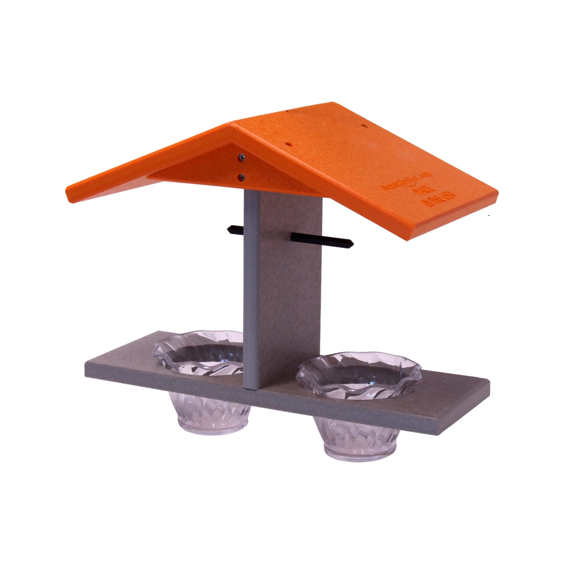 AmishToyBox.com Oriole Bird Feeder, Double-Cup Jelly Oriole Feeder with Pegs for Orange Halves - BIG FRENCHIES