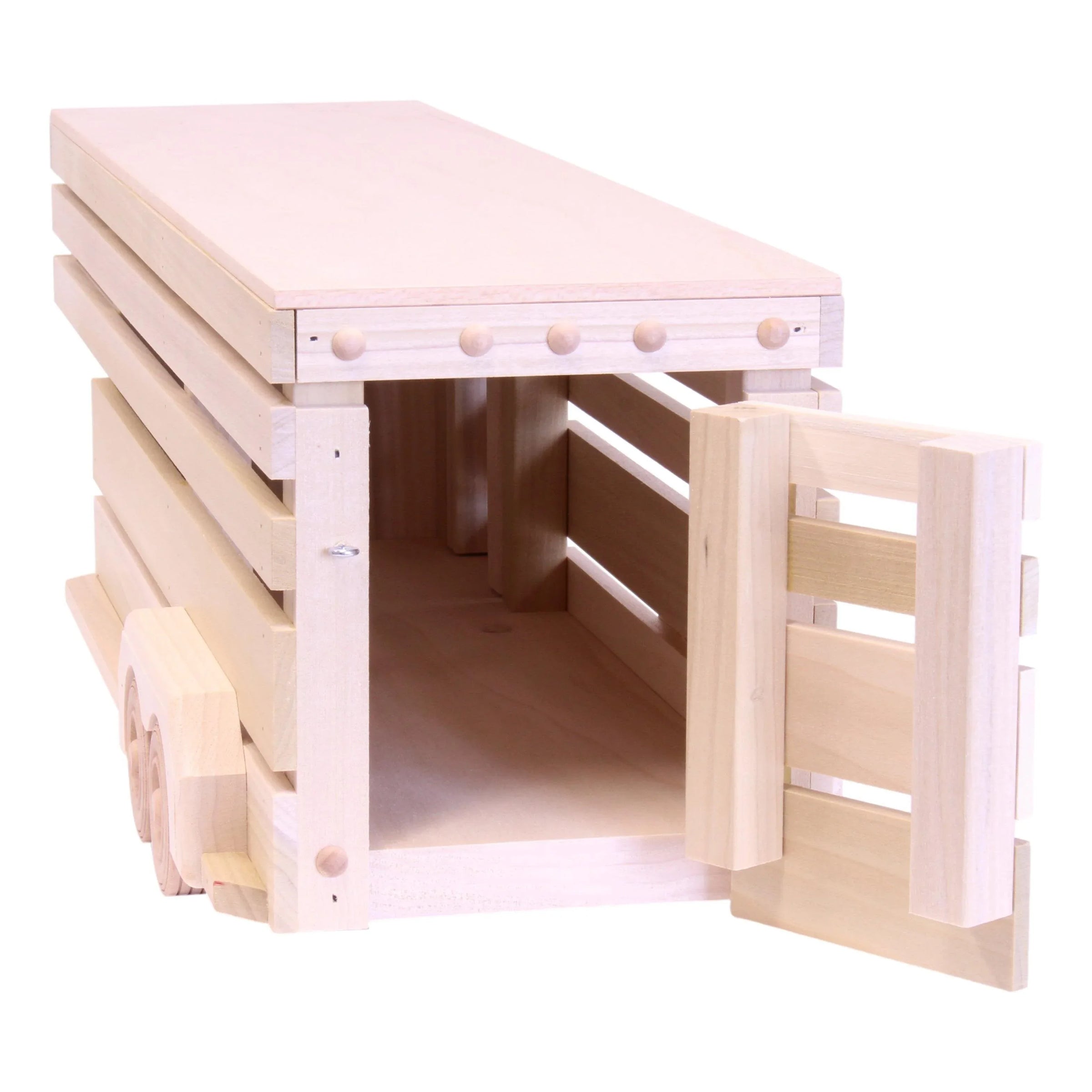 Amish-Made Wooden Toy Pickup and Gooseneck Trailer Set - BIG FRENCHIES