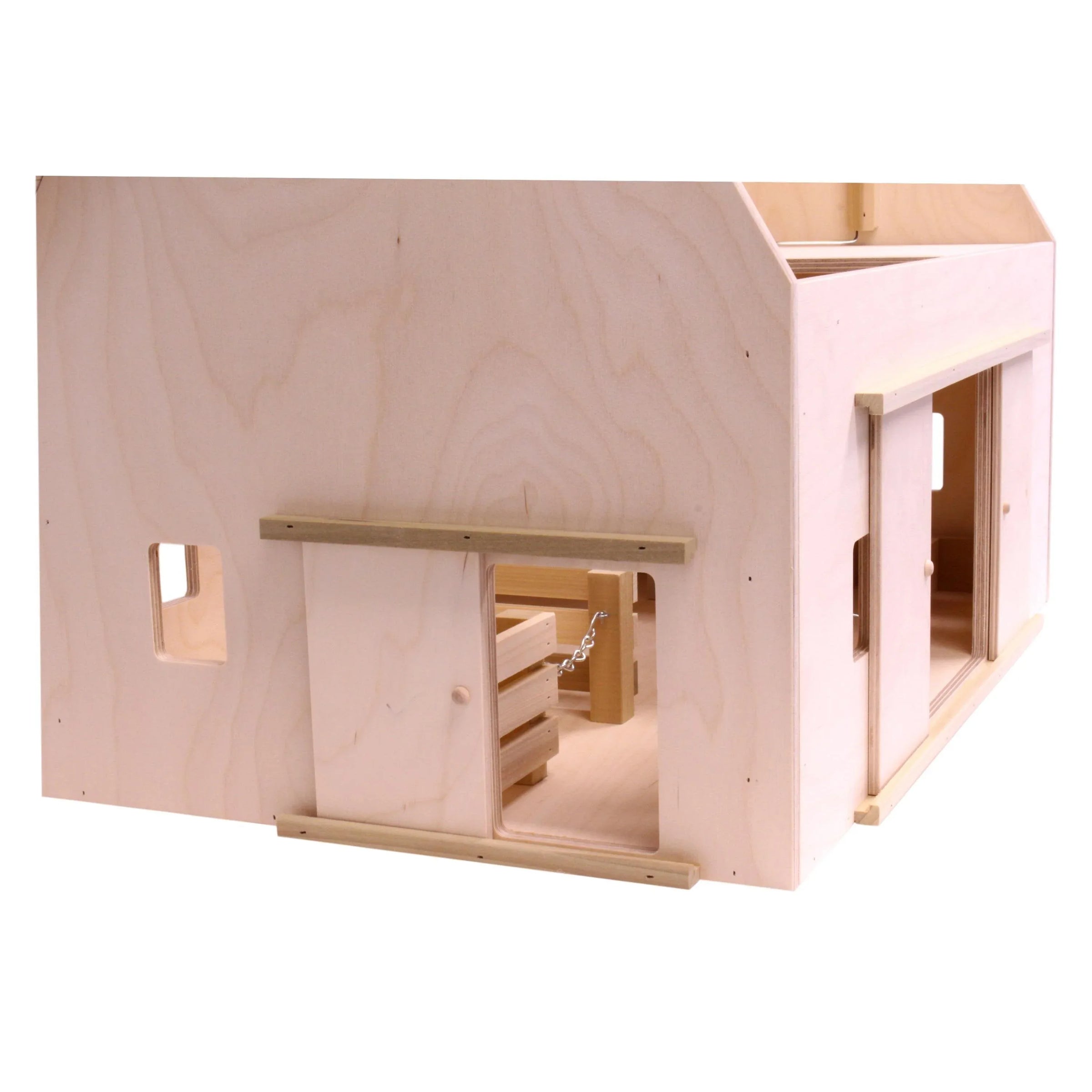 Amish-Made Large Wooden Hip-Roof Barn Toy, Unfinished - BIG FRENCHIES