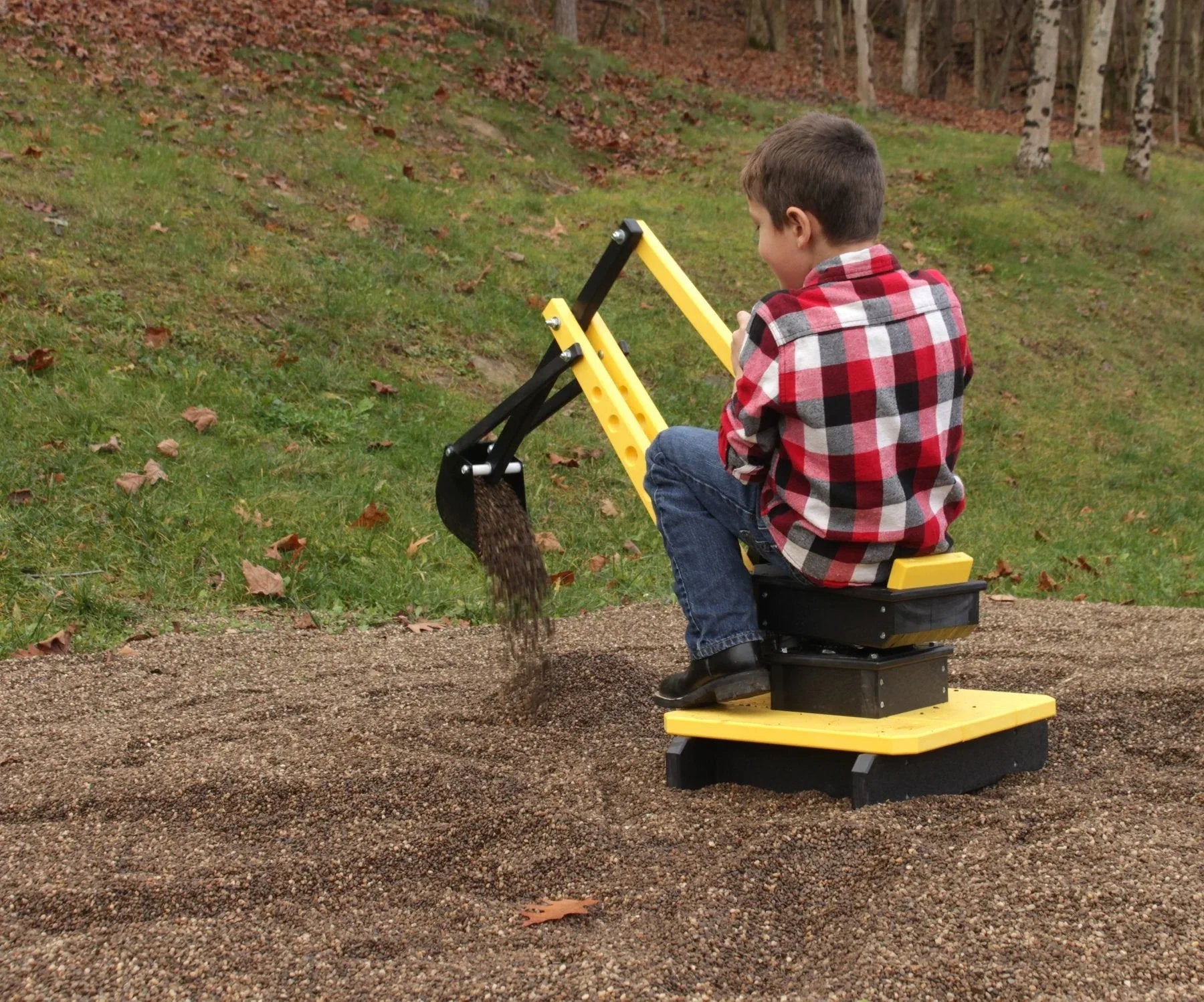 Sand Digger Excavator Toy, with Movable Levers and Metal Digging Bucket - BIG FRENCHIES