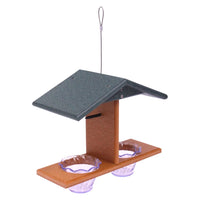 AmishToyBox.com Oriole Bird Feeder, Double-Cup Jelly Oriole Feeder with Pegs for Orange Halves - BIG FRENCHIES