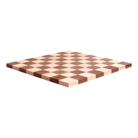 Maple/Walnut Hardwood 18" Chess and Checkers Wooden Game Board - BIG FRENCHIES
