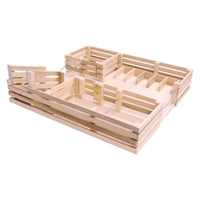 Amish-Made Wooden Folding Stock Yard Farm Toy, Unfinished - BIG FRENCHIES