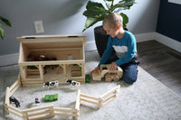 Wooden Skid Loader Toy, Skid Steer with Movable Bucket - BIG FRENCHIES