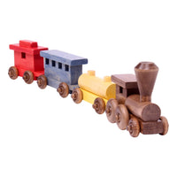Wooden Toy Train Play Set, 24" Long, Kid-Safe Finish, Amish-Made - BIG FRENCHIES