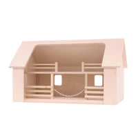 Wooden Amish-Made Ranch Shed Barn Toy, Unfinished Wood - BIG FRENCHIES