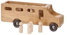 Amish-Made Wooden School Bus Toy, Child Safe Finish - BIG FRENCHIES