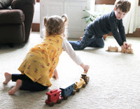 Wooden Toy Train Play Set, 24" Long, Kid-Safe Finish, Amish-Made - BIG FRENCHIES