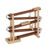 Amish-Made Deluxe Wooden Marble Flyer Racetrack Toy - BIG FRENCHIES