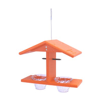 AmishToyBox.com Oriole Bird Feeder, Double-Cup Jelly Oriole Feeder with Pegs for Orange Halves - BIG FRENCHIES
