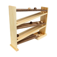 Wooden Ball Roller Racetrack Toy, Amish-Made, with 8 Wooden Balls - BIG FRENCHIES
