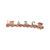 AmishToyBox.com Wooden Name Train Toy, Custom ABC Letter Train, Amish-Made - BIG FRENCHIES