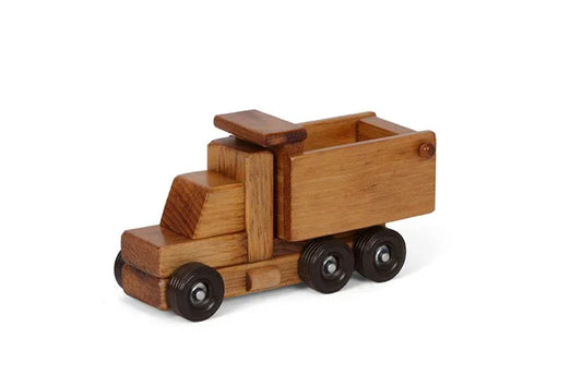 Amish-Made Wooden Toy Dump Truck, Kid-Safe Finish - BIG FRENCHIES