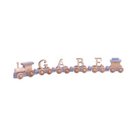 AmishToyBox.com Wooden Name Train Toy, Custom ABC Letter Train, Amish-Made - BIG FRENCHIES