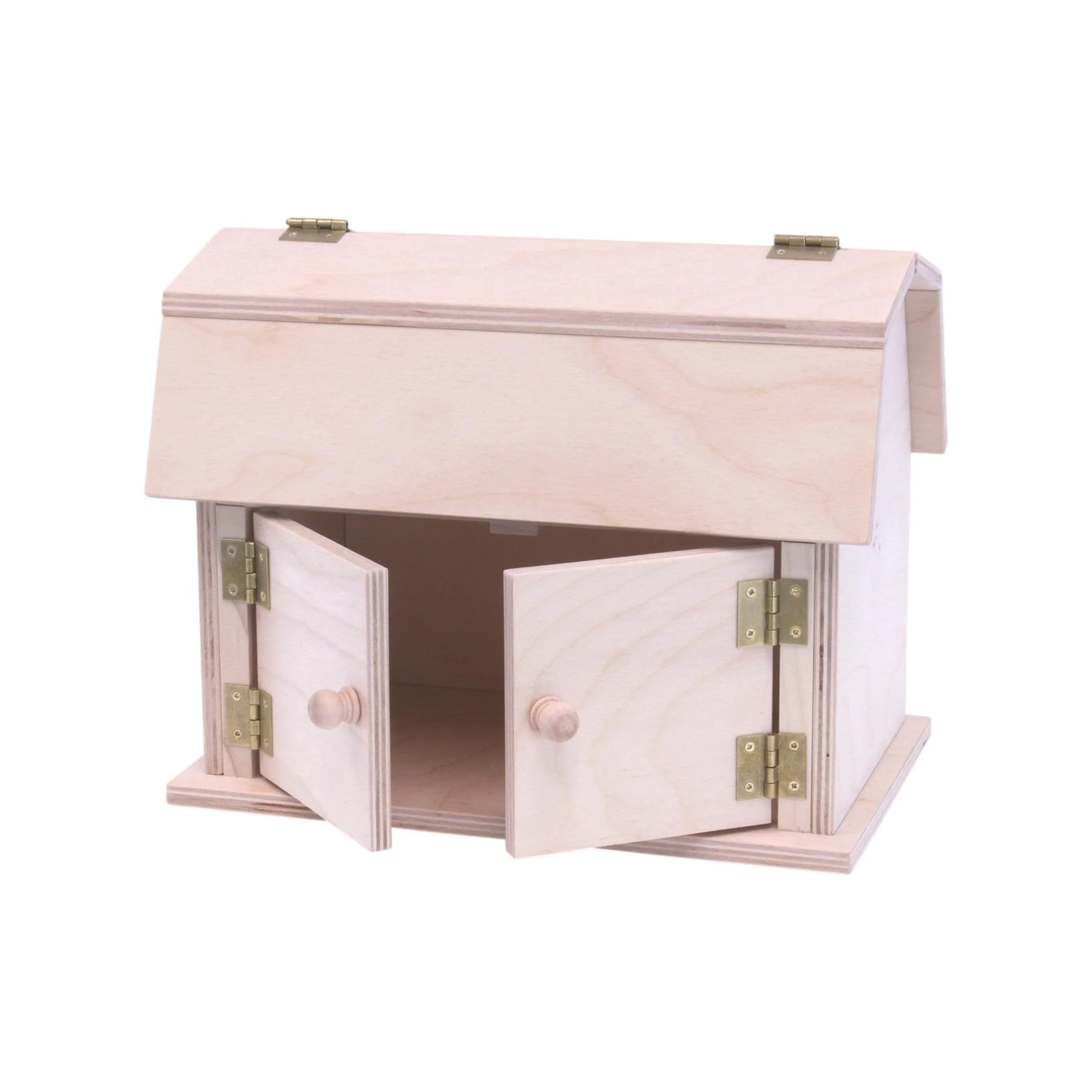 Mini Wooden Barn Toy, Hip Roof Barn Design, Amish-Made - BIG FRENCHIES