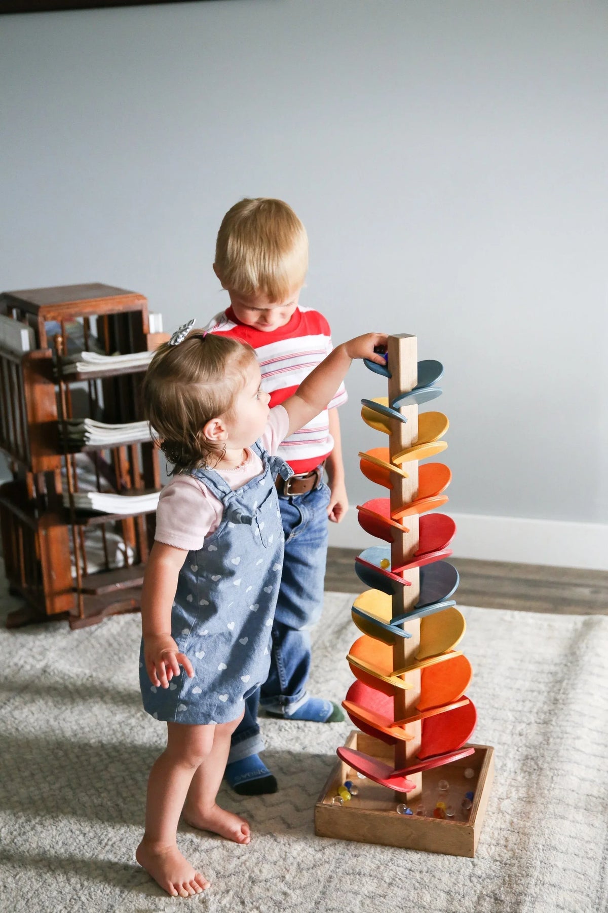 Marble Tree Wooden Toy - Child-Safe Finish - Pack of Marbles Included - BIG FRENCHIES