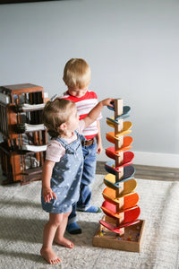 Marble Tree Wooden Toy - Child-Safe Finish - Pack of Marbles Included - BIG FRENCHIES