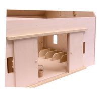 Amish-Made Large Wooden Hip-Roof Barn Toy, Unfinished - BIG FRENCHIES