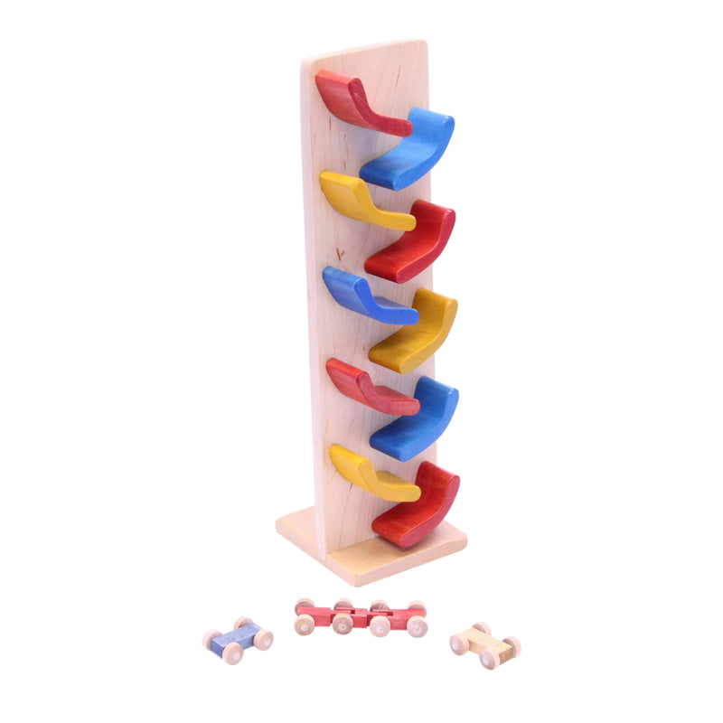 Amish-Made Mini Car Roller Wooden Toy, Pack of Cars Included - BIG FRENCHIES