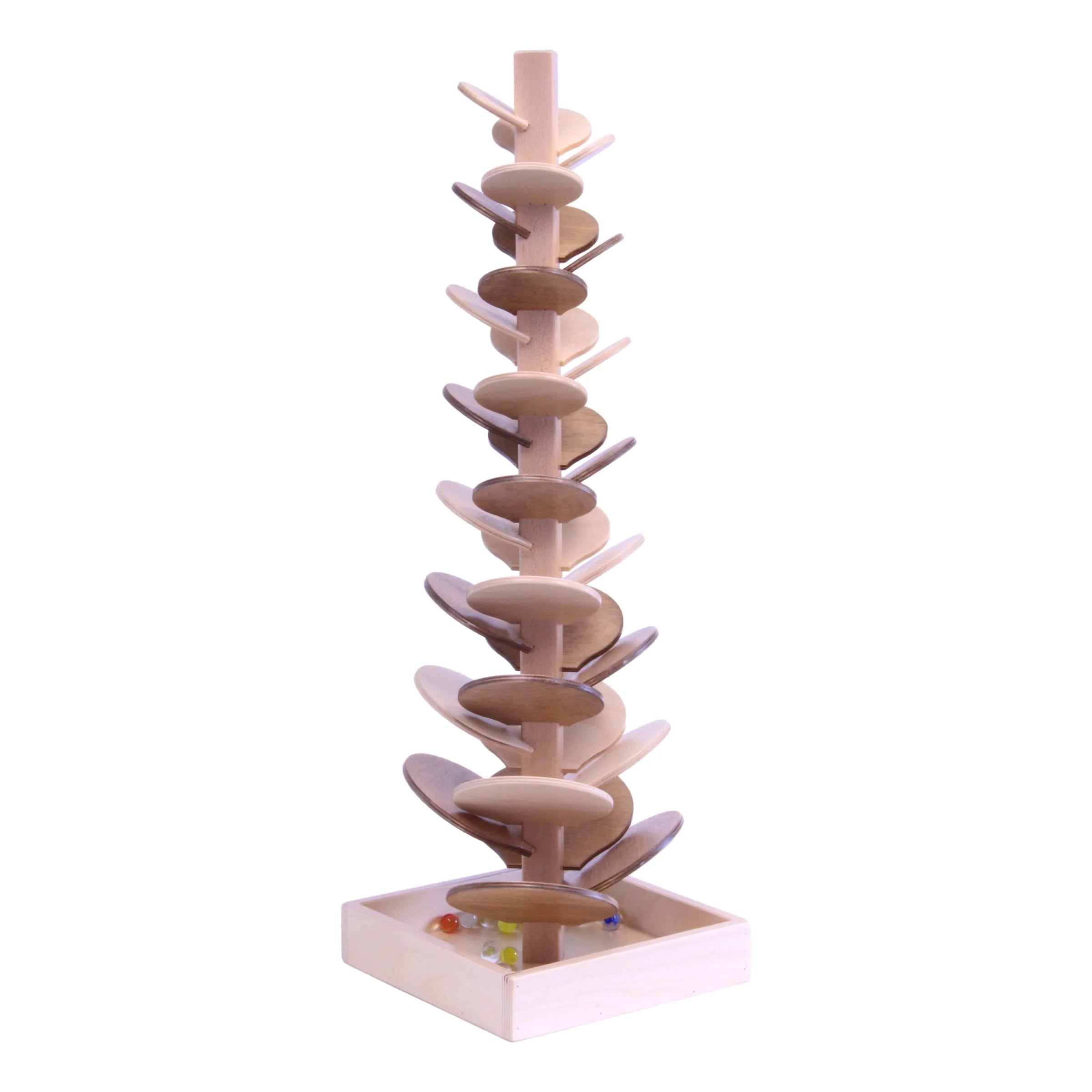 Marble Tree Wooden Toy - Child-Safe Finish - Pack of Marbles Included - BIG FRENCHIES