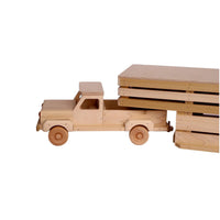 Amish-Made Wooden Toy Pickup and Gooseneck Trailer Set - BIG FRENCHIES