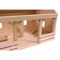 Large A-Frame Barn Toy with Hay Loft, Realistic Wooden Toy Barn - BIG FRENCHIES