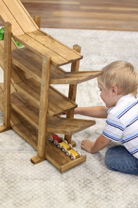 Amish-Made, Handcrafted Wooden Car Roller Racetrack Action Toy - BIG FRENCHIES