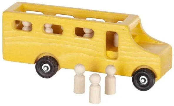 Amish-Made Wooden School Bus Toy, Child Safe Finish - BIG FRENCHIES