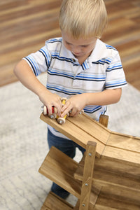 Amish-Made, Handcrafted Wooden Car Roller Racetrack Action Toy - BIG FRENCHIES
