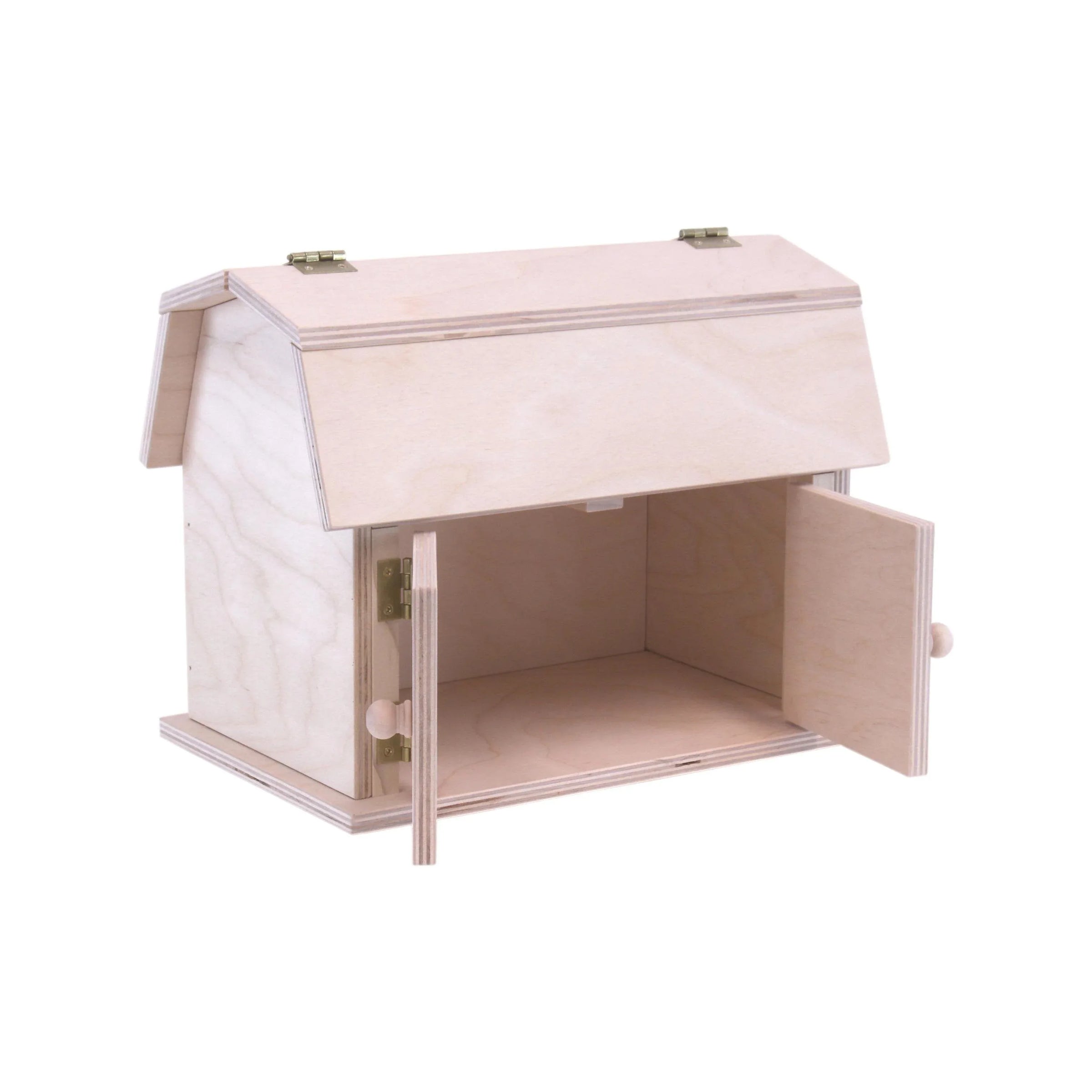Mini Wooden Barn Toy, Hip Roof Barn Design, Amish-Made - BIG FRENCHIES