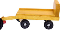 Amish-Made Wooden Toy Tractor and Wagon Set with Hay Bales - BIG FRENCHIES