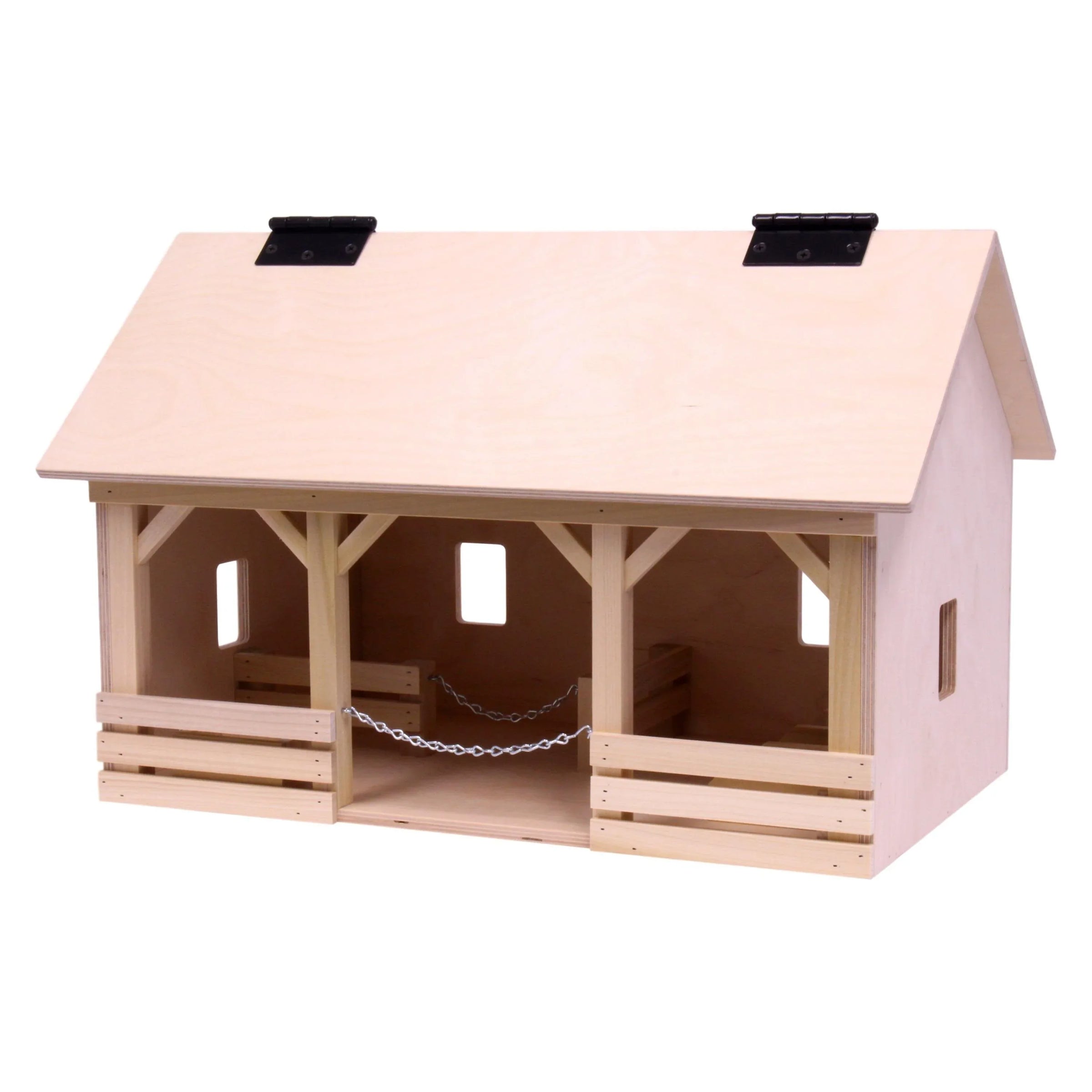 Large A-Frame Barn Toy with Hay Loft, Realistic Wooden Toy Barn - BIG FRENCHIES
