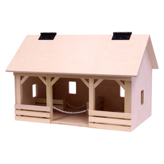 Large A-Frame Barn Toy with Hay Loft, Realistic Wooden Toy Barn - BIG FRENCHIES