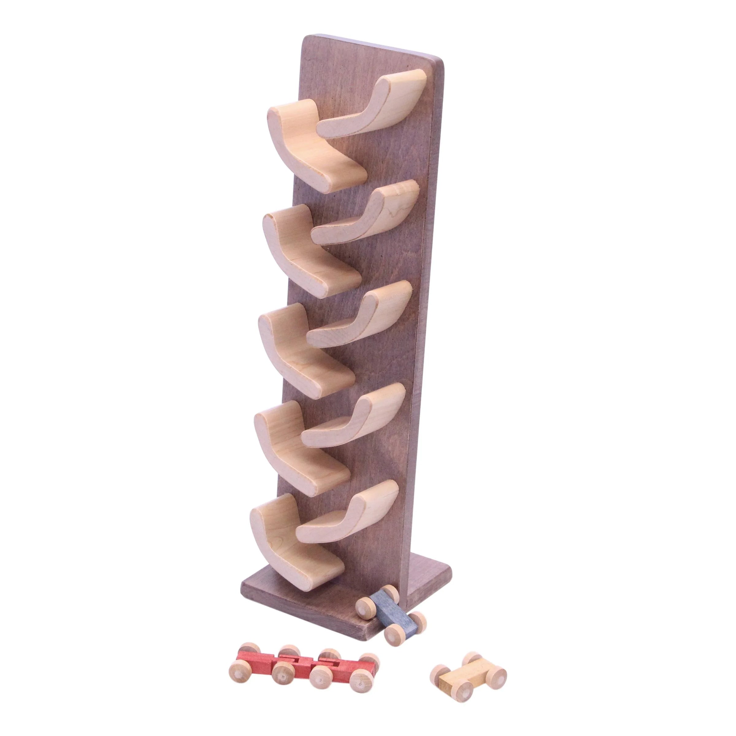 Amish-Made Mini Car Roller Wooden Toy, Pack of Cars Included - BIG FRENCHIES