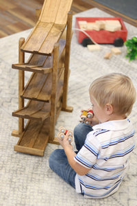 Amish-Made, Handcrafted Wooden Car Roller Racetrack Action Toy - BIG FRENCHIES