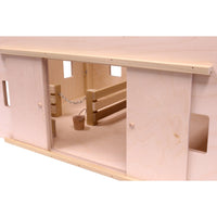 Amish-Made Large Wooden Hip-Roof Barn Toy, Unfinished - BIG FRENCHIES