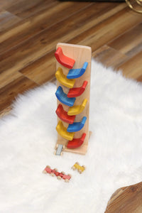 Amish-Made Mini Car Roller Wooden Toy, Pack of Cars Included - BIG FRENCHIES
