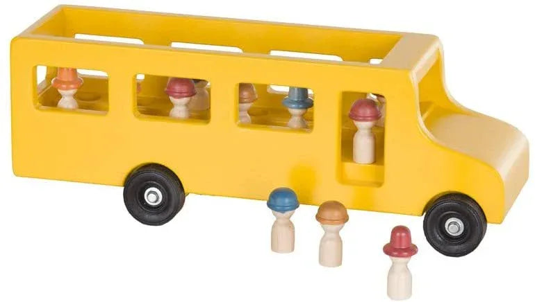 Amish-Made Wooden School Bus Toy, Child Safe Finish - BIG FRENCHIES