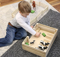 Amish-Made Wooden Mini Stockyard Toy, with 7 Stalls - BIG FRENCHIES