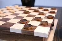 Deluxe Chess/Checkers Wooden Game Board Set - with Pullout Drawer - BIG FRENCHIES
