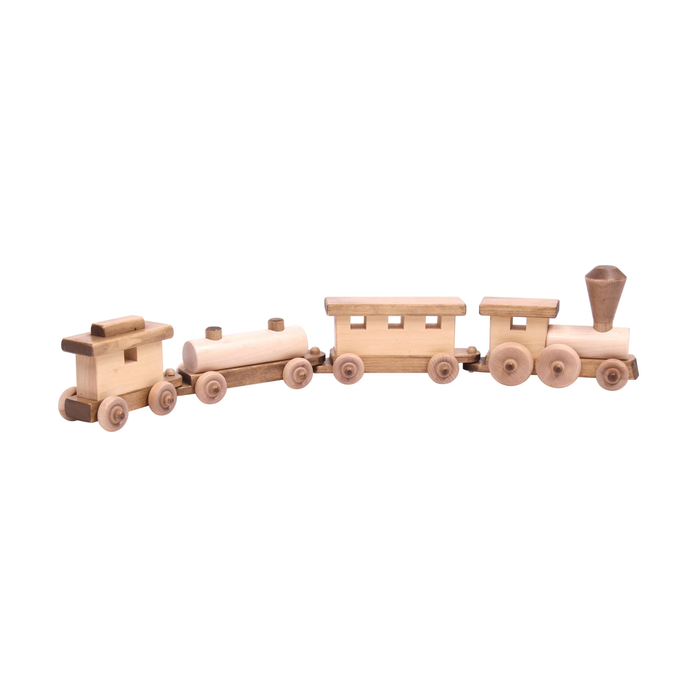 Wooden Toy Train Play Set, 24" Long, Kid-Safe Finish, Amish-Made - BIG FRENCHIES
