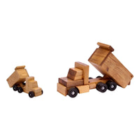Amish-Made Wooden Toy Dump Truck, Kid-Safe Finish - BIG FRENCHIES