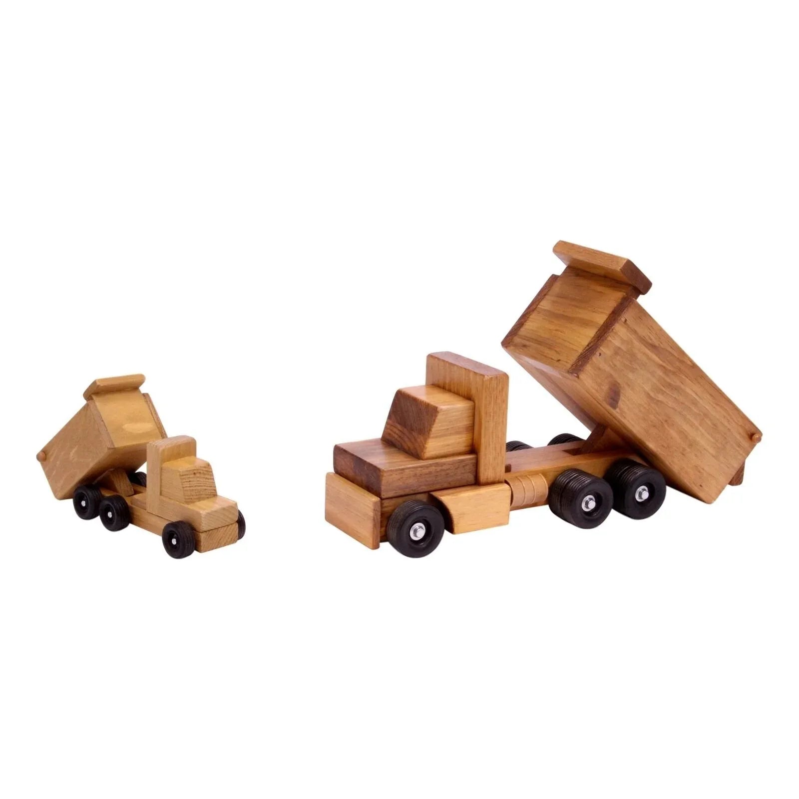 Amish-Made Wooden Toy Dump Truck, Kid-Safe Finish - BIG FRENCHIES