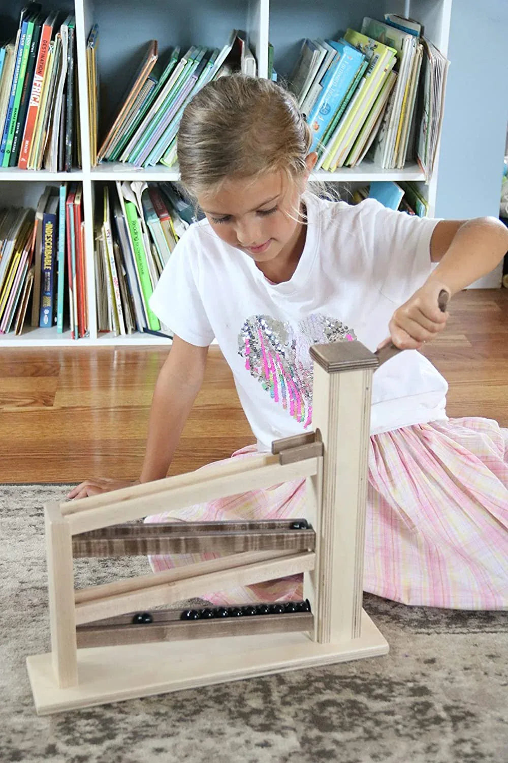 Wooden Marble Pump Toy, CPSIA-Approved, Non-Toxic Finish, Amish-Made - BIG FRENCHIES