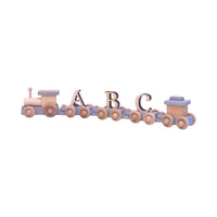 AmishToyBox.com Wooden Name Train Toy, Custom ABC Letter Train, Amish-Made - BIG FRENCHIES
