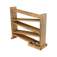 Wooden Ball Roller Racetrack Toy, Amish-Made, with 8 Wooden Balls - BIG FRENCHIES